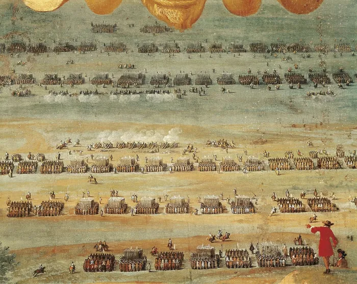 Framed Print : Thirty Years War. Battle of Rocroy (1643). Formed troops. Detail. Painting. FRANCE. Versailles. National Museum of Versailles. AISA / Everett Collection**US SALES ONLY** Framed Print : Thirty Years War. Battle of Rocroy (1643). Formed troops. Detail. Painting. FRANCE. Versailles. National Museum of Versailles. AISA / Everett Collection**US SALES ONLY**