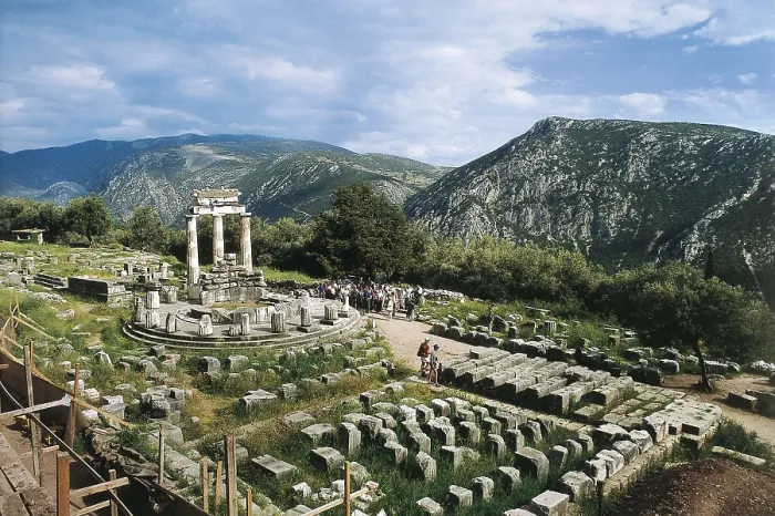 Framed Print : Tholos of the Sanctuary of Athena Pronaia. ca. 370 -360 BC. GREECE. CENTRAL GREECE. PHOCIS. Delphi. Sanctuary of Athena Pronaia. Classical Greek art. Architecture Framed Print : Tholos of the Sanctuary of Athena Pronaia. ca. 370 -360 BC. GREECE. CENTRAL GREECE. PHOCIS. Delphi. Sanctuary of Athena Pronaia. Classical Greek art. Architecture