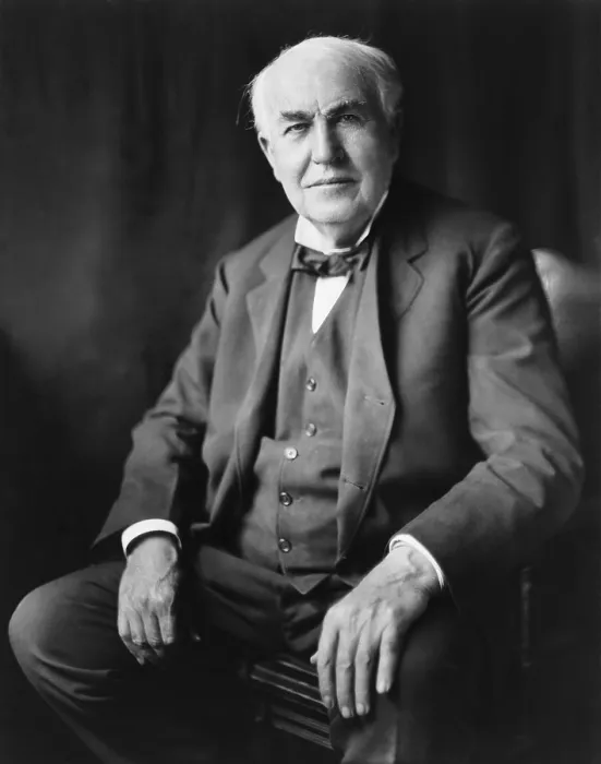 Framed Print : Thomas A. Edison (1847-1931), in Washington, D.C. in 1922 portrait by Bachrach