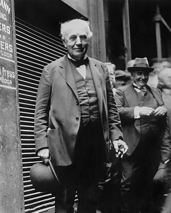 Framed Print : Thomas Edison, American inventor and engineer in 1925. He invented the phonograph, the motion picture camera, and sustained electric light bulb (BSLOC_2016_10_7)