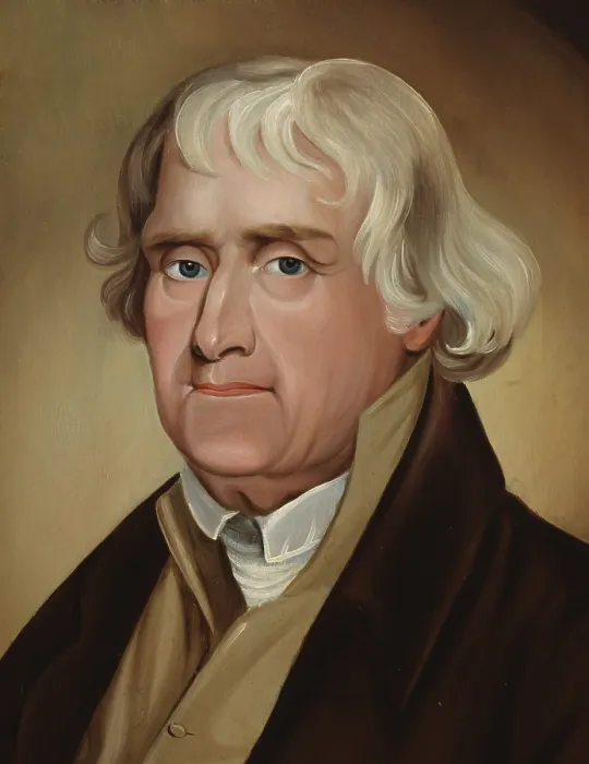 Framed Print : Thomas Jefferson in 1816 portrait by Bass Otis. Otis was a successful painter, and painted many public figures in his long career