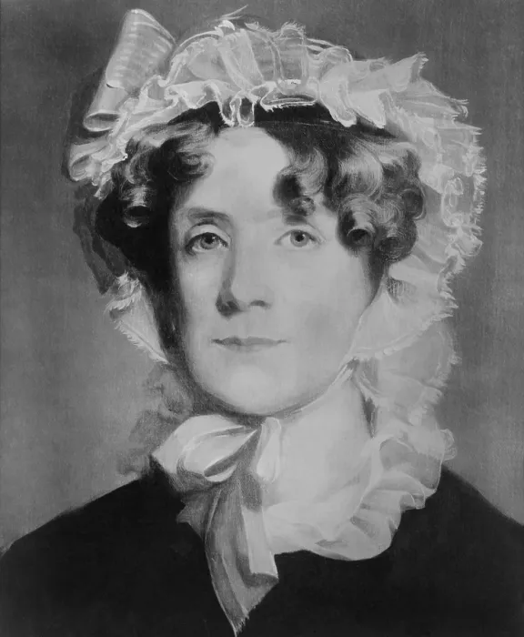 Framed Print : Thomas Jeffersons daughter, Martha Jefferson Randolph c. 1820, by Thomas Sully. Martha served as her widowed fathers White House hostess from 1802-3 and 1805-6 (BSLOC_2016_14_13)