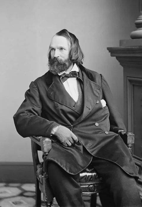 Framed Print : Thomas Moran (1837-1926), British-born American painter, created monumental landscapes of the American West. Portrait by Mathew Brady studio, ca. 1860