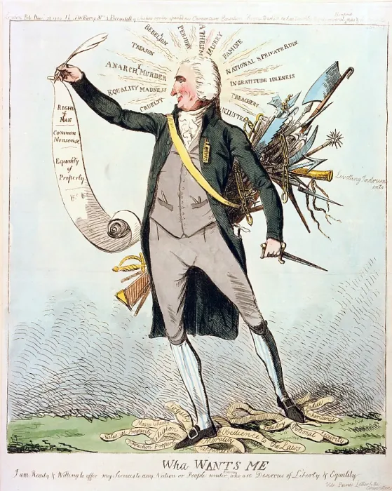 Framed Print : Thomas Paine's (1737-1809) support of the French Revolution is satirized in a 1792 British cartoon Framed Print : Thomas Paine's (1737-1809) support of the French Revolution is satirized in a 1792 British cartoon