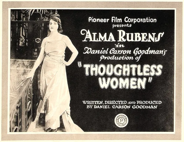 Framed Print : THOUGHTLESS WOMEN, on left: Alma Rubens; Title card, 1920 Framed Print : THOUGHTLESS WOMEN, on left: Alma Rubens; Title card, 1920