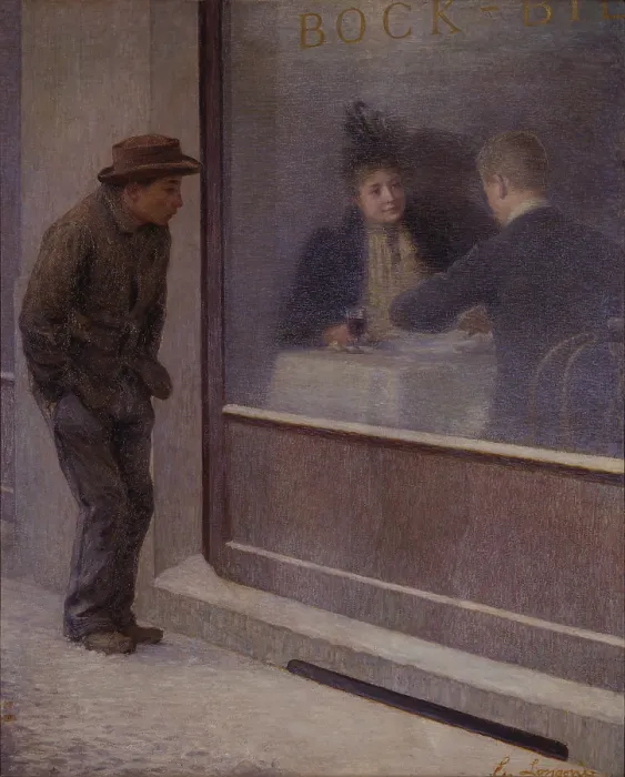 Framed Print : Thoughts of a Hungry Man, by Emilio Longoni, 1894, 19th Century, oil on canvas, 190 x 155 cm - Italy, Piedmont, Biella, Territorial Museum. Whole artwork view Framed Print : Thoughts of a Hungry Man, by Emilio Longoni, 1894, 19th Century, oil on canvas, 190 x 155 cm - Italy, Piedmont, Biella, Territorial Museum. Whole artwork view