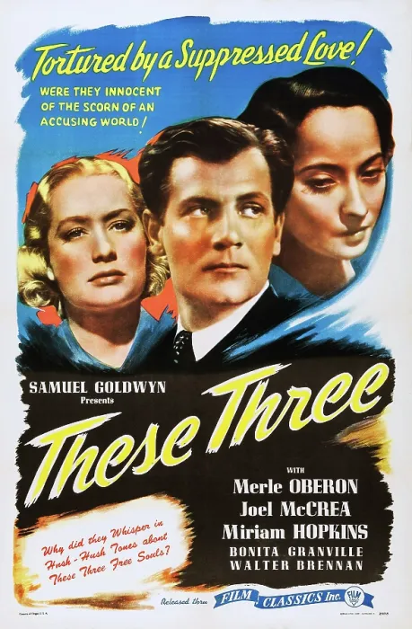 Framed Print : THESE THREE, US poster art, from left: Miriam Hopkins, Joel McCrea, Merle Oberon, 1936