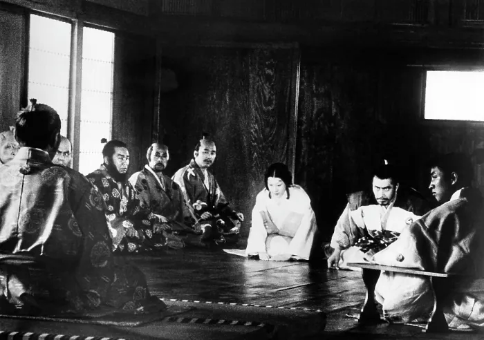 Framed Print : THRONE OF BLOOD, (aka KUMONONSU JO), Isuzu Yamada, Toshiro Mifune, 1957