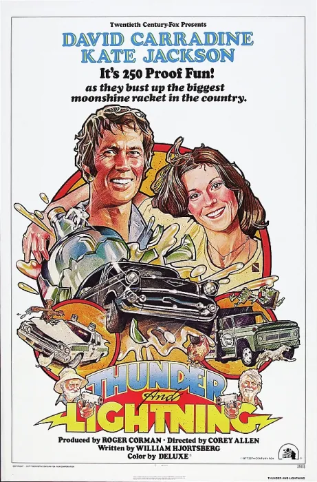 Framed Print : THUNDER AND LIGHTNING, US poster, from left: David Carradine, Kate Jackson, 1977, TM & Copyright 20th Century Fox Film Corp. / courtesy Everett Collection Framed Print : THUNDER AND LIGHTNING, US poster, from left: David Carradine, Kate Jackson, 1977, TM & Copyright 20th Century Fox Film Corp. / courtesy Everett Collection