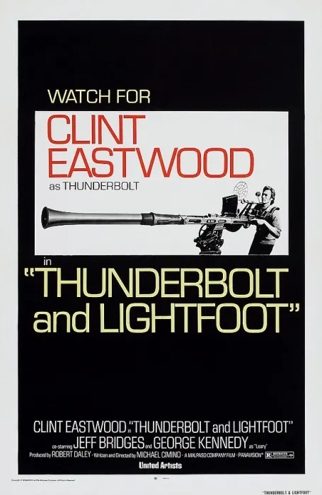 Framed Print : THUNDERBOLT AND LIGHTFOOT, Clint Eastwood on poster art, 1974