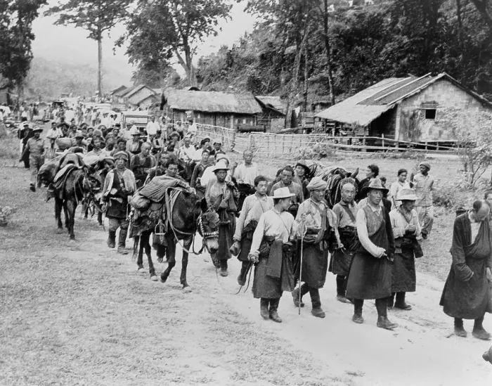 Framed Print : Tibetan Buddhist refugees in India, where their religious leader, the Dalai Lama is in exile