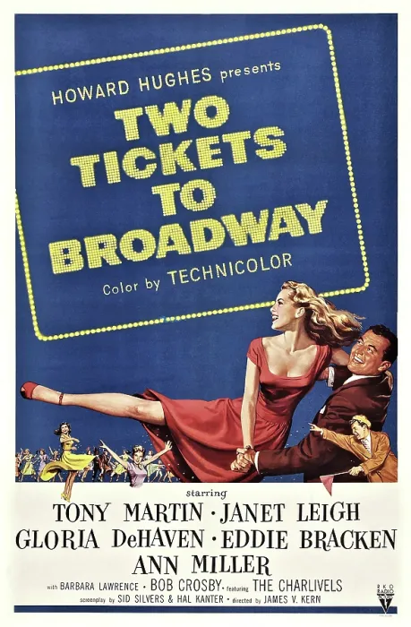 Framed Print : TWO TICKETS TO BROADWAY, top l-r: Janet Leigh, Tony Martin, bottom l-r: Ann Miller, Gloria De Haven, Eddie Bracken on poster art, 19 Framed Print : TWO TICKETS TO BROADWAY, top l-r: Janet Leigh, Tony Martin, bottom l-r: Ann Miller, Gloria De Haven, Eddie Bracken on poster art, 19