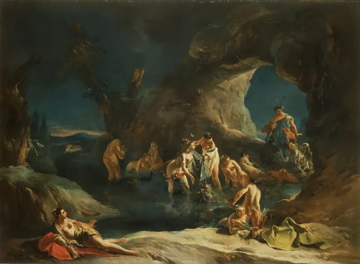 Framed Print : Tiepolo Giambattista, Diana and Acteon, 1720 - 1721, 18th Century, canvas, Italy, Veneto, Venice, Accademia Art Galleries Framed Print : Tiepolo Giambattista, Diana and Acteon, 1720 - 1721, 18th Century, canvas, Italy, Veneto, Venice, Accademia Art Galleries