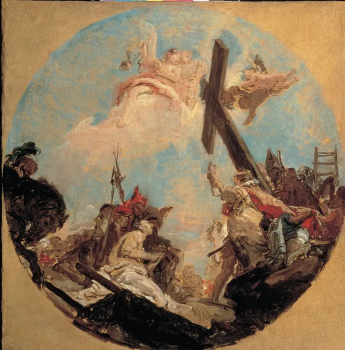 Framed Print : Tiepolo Giambattista, Discovery of the True Cross and St Helena, 1740, 18th Century, canvas, Italy, Veneto, Venice, Accademia Galleries