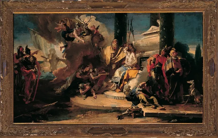 Framed Print : Tiepolo Giambattista, The Sacrifice of Iphigenia, 1725 - 1735, 18th Century, canvas, Italy, Veneto, Venice