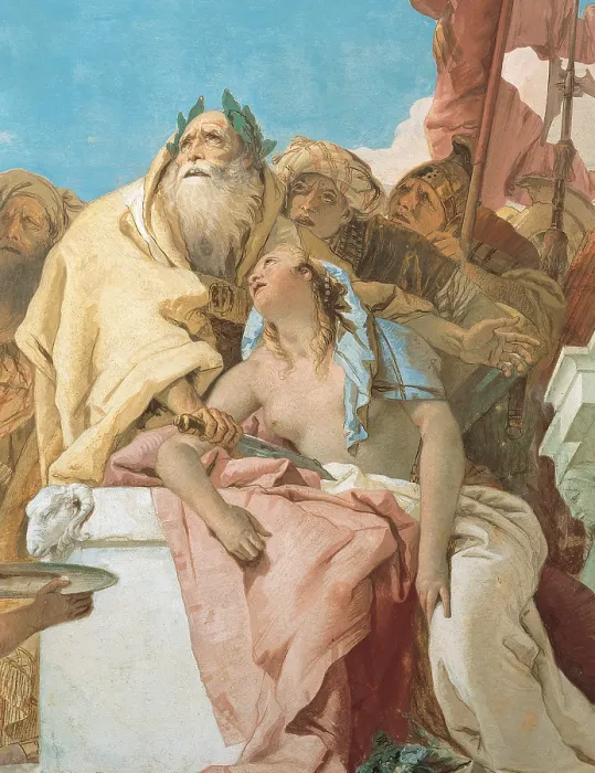 Framed Print : Tiepolo Giambattista, The Sacrifice of Iphigenia, 1757, 18th Century, fresco, Italy, Veneto, Vicenza, Villa Valmarana, villa, hall