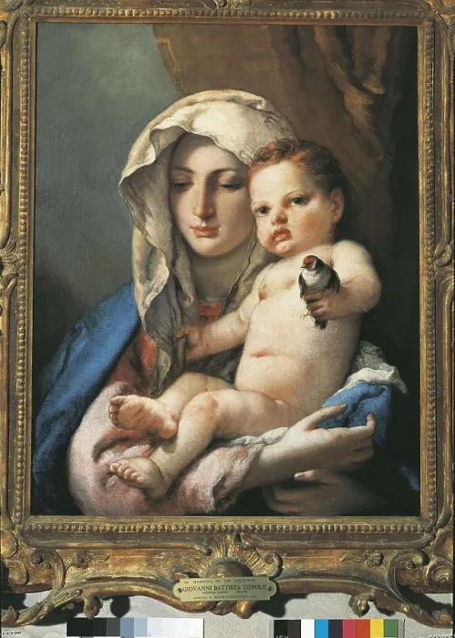 Framed Print : TIEPOLO, Giovanni Battista (1696-1770). Madonna of the Goldfinch (Madonna del Cardellino). ca. 1767 - ca. 1770. Baroque art. Oil on canvas. UNITED STATES OF AMERICA. Washington Framed Print : TIEPOLO, Giovanni Battista (1696-1770). Madonna of the Goldfinch (Madonna del Cardellino). ca. 1767 - ca. 1770. Baroque art. Oil on canvas. UNITED STATES OF AMERICA. Washington