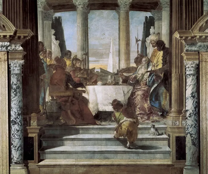 Framed Print : TIEPOLO, Giovanni Battista (1696-1770). Cleopatra's Banquet. 1746-1747. ITALY. Venice. Labia Palace.. Baroque art. Fresco. AISA / Everett Collection**US SALES ONLY** Framed Print : TIEPOLO, Giovanni Battista (1696-1770). Cleopatra's Banquet. 1746-1747. ITALY. Venice. Labia Palace.. Baroque art. Fresco. AISA / Everett Collection**US SALES ONLY**