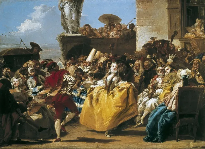 Framed Print : TIEPOLO, Giovanni Domenico (1727-1804). Carnival Scene or the Minuet. 1754. Baroque art. Oil on canvas. FRANCE. Paris. Louvre Museum. AISA / Everett Collection**US SALES ONLY**