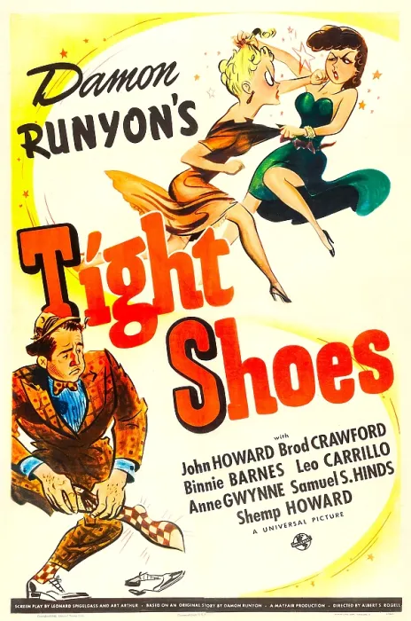 Framed Print : TIGHT SHOES, US poster, top from left: Binnie Barnes, Anne Gwynne, bottom left: Broderick Crawford, 1941