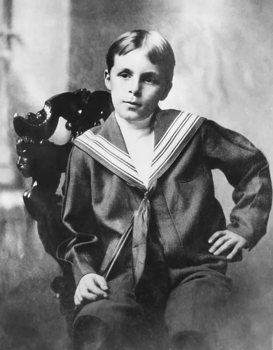 Framed Print : Bill Tilden, legendary Tennis champion as an eight year old boy in a middy shirt. Tilden was born into a wealthy Philadelphia family in 1893. (CSU_2015_11_1315)