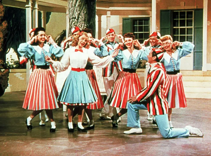 Framed Print : TILL THE CLOUDS ROLL BY, June Allyson (center), Ray McDonald (kneeling), 1946