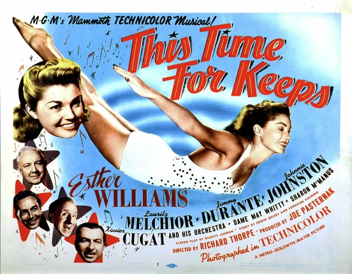 Framed Print : THIS TIME FOR KEEPS, Esther Williams, Lauritz Melchior, Johnnie Johnston, Jimmy Durante, Xavier Cugat, 1947 Framed Print : THIS TIME FOR KEEPS, Esther Williams, Lauritz Melchior, Johnnie Johnston, Jimmy Durante, Xavier Cugat, 1947