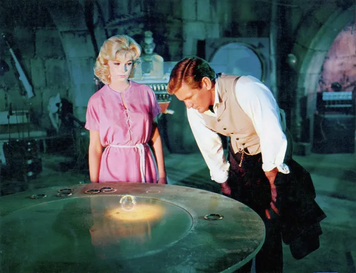 Framed Print : THE TIME MACHINE, Yvette Mimieux, Rod Taylor, 1960 Framed Print : THE TIME MACHINE, Yvette Mimieux, Rod Taylor, 1960