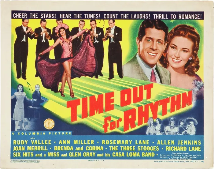 Framed Print : TIME OUT FOR RHYTHM, US poster art, lower left: Joan Merrill, Allen Jenkins; top right: Rudy Vallee, Rosemary Lane, `941 Framed Print : TIME OUT FOR RHYTHM, US poster art, lower left: Joan Merrill, Allen Jenkins; top right: Rudy Vallee, Rosemary Lane, `941