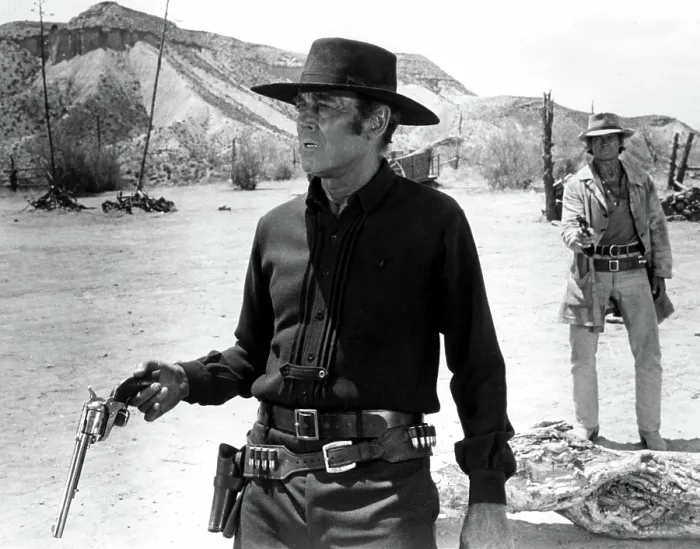 Framed Print : ONCE UPON A TIME IN THE WEST, Henry Fonda, Charles Bronson, 1968
