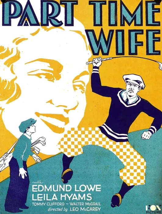 Framed Print : PART TIME WIFE, center: Leila Hyams, far right: Edmund Lowe on window card, 1930, TM and Copyright 20th Century Fox Film Corp. All rights reserved. / courtesy Everett Collection