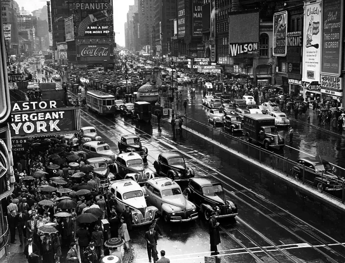 Framed Print : TIMES SQUARE, NY, June 4, 1941.. Courtesy: CSU Archives  /  Everett Collection