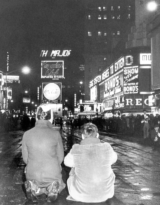 Framed Print : Times Square, with traffic halted by two demonstrators for peace in Vietnam. New York, New York. January 1, 1966. CSU Archives / Courtesy Everett Collection Framed Print : Times Square, with traffic halted by two demonstrators for peace in Vietnam. New York, New York. January 1, 1966. CSU Archives / Courtesy Everett Collection