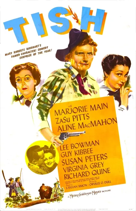 Framed Print : TISH, US poster, from left: ZaSu Pitts, Marjorie Main, Aline MacMahon, inset: Lee Bowman, Virginia Grey, 1942 Framed Print : TISH, US poster, from left: ZaSu Pitts, Marjorie Main, Aline MacMahon, inset: Lee Bowman, Virginia Grey, 1942