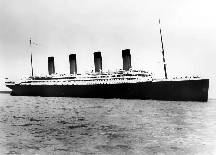 Framed Print : The Titanic, RMS Titanic ocean liner prior to it's ill-fated collision with an iceberg and sinking on April 15, 1912, 1912