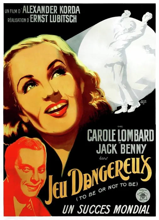 Framed Print : TO BE OR NOT TO BE, (aka JEU DANGEREUX), Jack Benny, Carole Lombard, (French poster art), 1942 Framed Print : TO BE OR NOT TO BE, (aka JEU DANGEREUX), Jack Benny, Carole Lombard, (French poster art), 1942