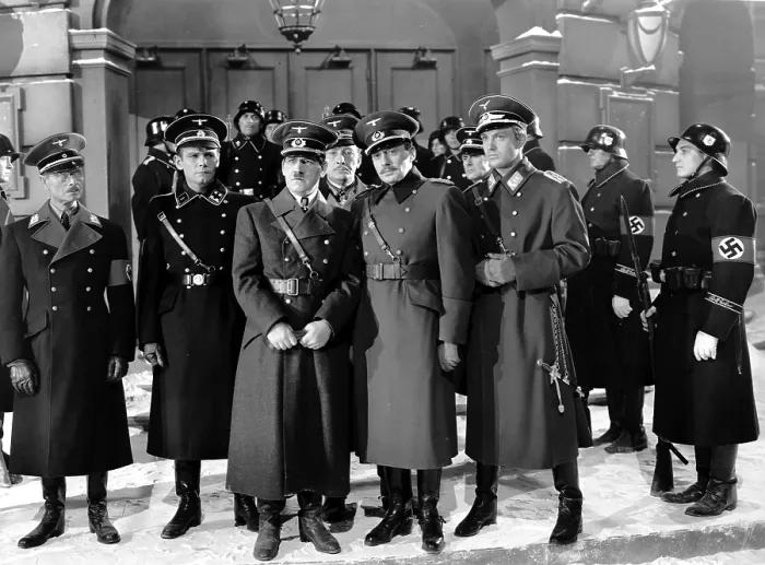 Framed Print : TO BE OR NOT TO BE, Charles Halton, James Finlayson, Tom Dugan, Lionel Atwill, Jack Benny, Robert Stack, 1942