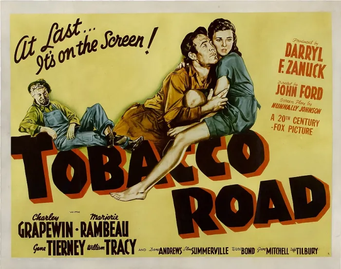 Framed Print : TOBACCO ROAD, from left: Ward Bond, Charles Grapewin, Gene Tierney, 1941, TM and Copyright 20th Century Fox Film Corp. All rights reserved. / courtesy Everett Collection