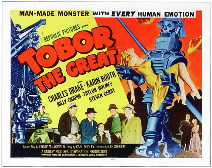 Framed Print : TOBOR THE GREAT, bottom center: Billy Chapin on Style B half-sheet poster art, 1954
