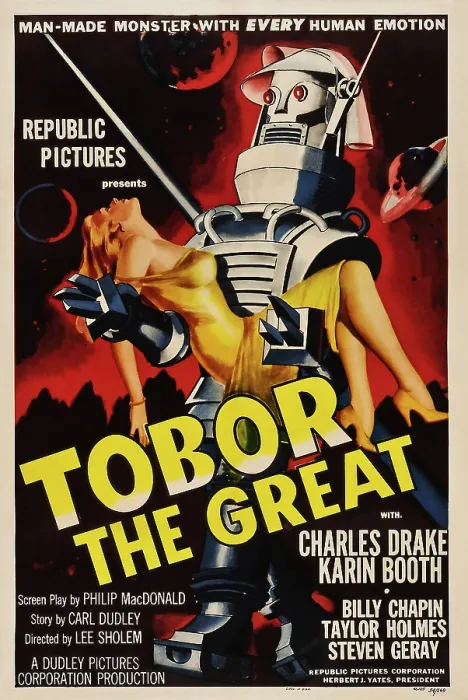 Framed Print : TOBOR THE GREAT, US poster art, 1954 Framed Print : TOBOR THE GREAT, US poster art, 1954