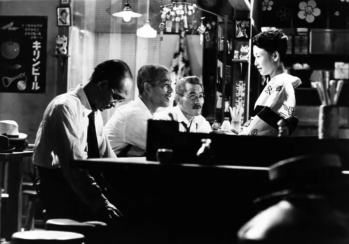 Framed Print : TOKYO STORY, (aka TOKYO MONOGATARI), Hisao Toake, Chishu Ryu, Eijoro Tono, Mitsuko Sakura, 1953