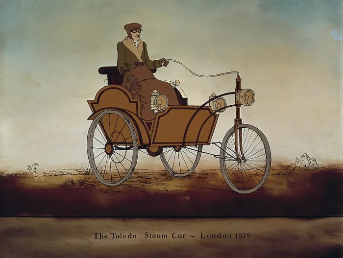 Framed Print : The Toledo Steam Car, (London, 1879). - BeBa / Iberfoto / Everett Collection (359298)**US SALES ONLY**