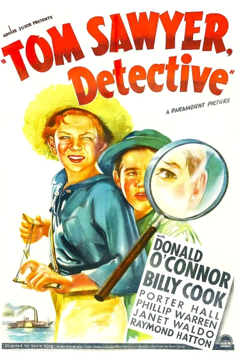 Framed Print : TOM SAWYER, DETECTIVE, US poster art, from left: Donald O'Connor as Huckleberry Finn, Billy Cook as Tom Sawyer, 1938