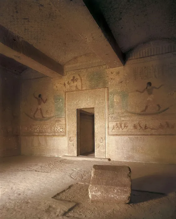 Framed Print : Tomb of Khnumhotep. 1991 -1783 BC. EGYPT. Beni Hasan. Egyptian art. Middle Kingdom. Architecture. AISA / Everett Collection**US SALES ONLY**