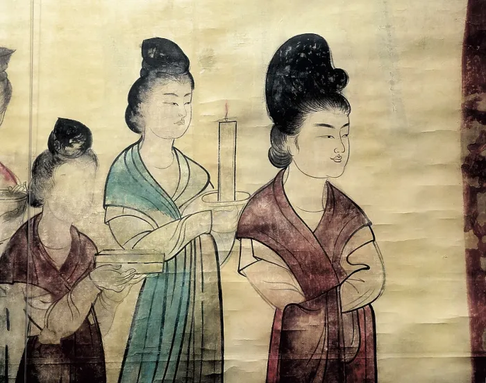 Framed Print : Tomb of Princess Yongtai. 706. CHINA. Xian. Tumb of Li Xian Hui, Princess Yongtai. Detail with servants. Chinese art. Han period. Fresco. AISA / Everett Collection**US SALES ONLY** Framed Print : Tomb of Princess Yongtai. 706. CHINA. Xian. Tumb of Li Xian Hui, Princess Yongtai. Detail with servants. Chinese art. Han period. Fresco. AISA / Everett Collection**US SALES ONLY**