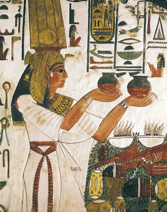 Framed Print : Tomb of Queen Nefertari. EGYPT. Dayr al-Bahri. Valley of the Queens. Tomb of Queen Nefertari. Queen Nefertari offering. Egyptian art. New Kingdom. Painting