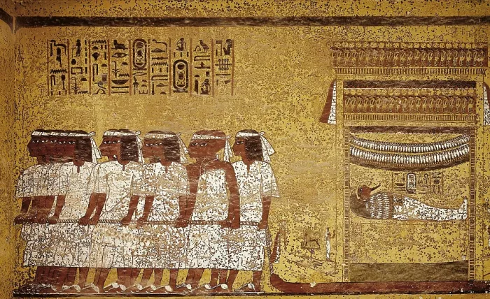 Framed Print : Tomb of Tutankhamun. s.XIV BC. EGYPT. Dayr al-Bahri. Valley of the Kings. Tomb of Tutankhamun. Pharaoh's funerals. Egyptian art. New Kingdom. Painting Framed Print : Tomb of Tutankhamun. s.XIV BC. EGYPT. Dayr al-Bahri. Valley of the Kings. Tomb of Tutankhamun. Pharaoh's funerals. Egyptian art. New Kingdom. Painting