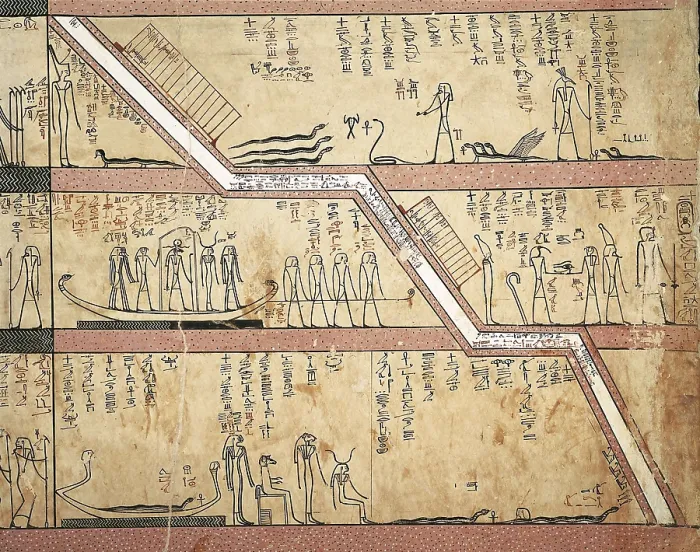 Framed Print : Tomb of Tuthmosis III. EGYPT. Dayr al-Bahri. Valley of the Kings. Tomb of Tuthmosis III. Scene of the fourth hour of the night