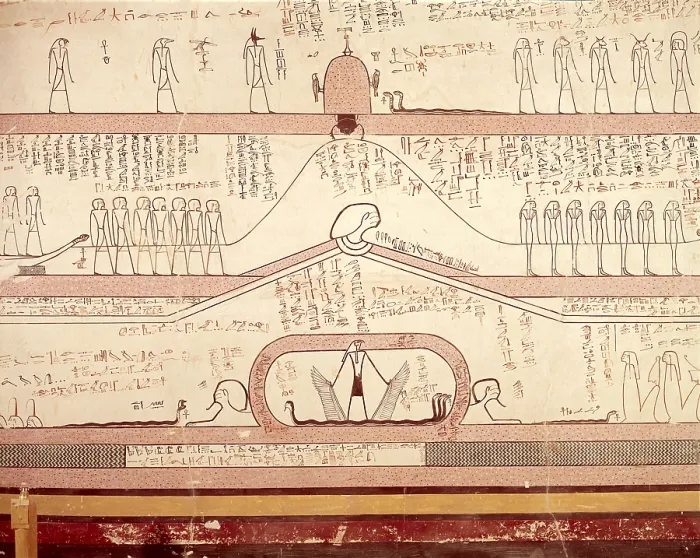 Framed Print : Tomb of Tuthmosis III. EGYPT. Dayr al-Bahri. Valley of the Kings. Tomb of Tuthmosis III. God Horus presiding a ceremony. Egyptian art. New Kingdom. Painting Framed Print : Tomb of Tuthmosis III. EGYPT. Dayr al-Bahri. Valley of the Kings. Tomb of Tuthmosis III. God Horus presiding a ceremony. Egyptian art. New Kingdom. Painting