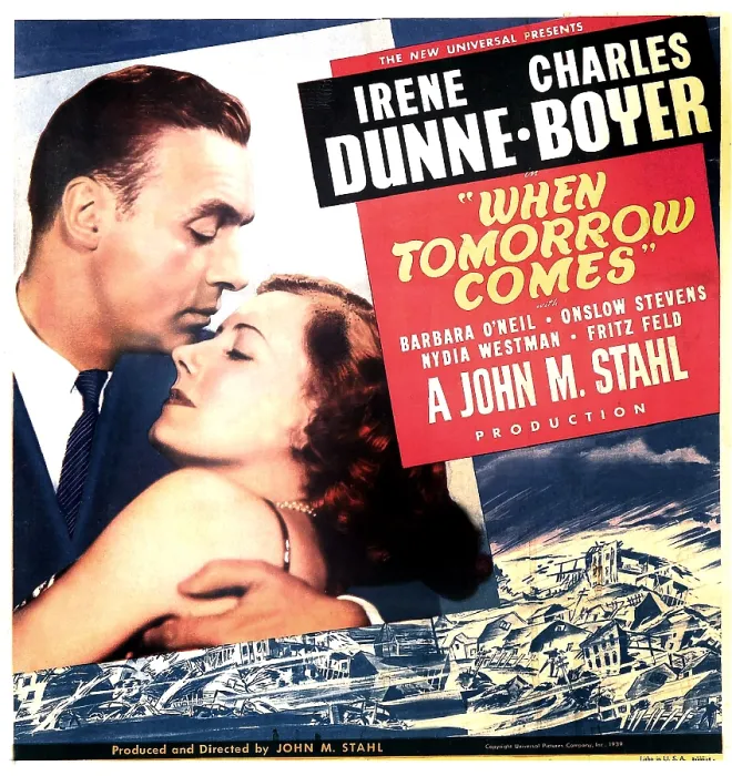 Framed Print : WHEN TOMORROW COMES, US poster art, from left: Charles Boyer, Irene Dunne, 1939